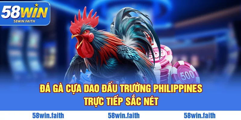 Đá gà cựa dao đấu trường Philippines phát sóng sắc nét tại 58win